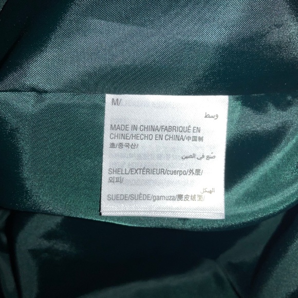 INC International Concepts Green Suede O-Ring belt Trench Coat Sz M lined - Picture 11 of 12